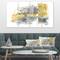 Designart - Moving In and Out of Traffic II Yellow Grey - Geometric Canvas Artwork